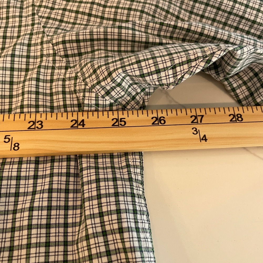 Eddie Bauer Mens XL Tall Green Plaid Button Down Shirt Long Sleeve Cotton 100% - Picture 8 of 10